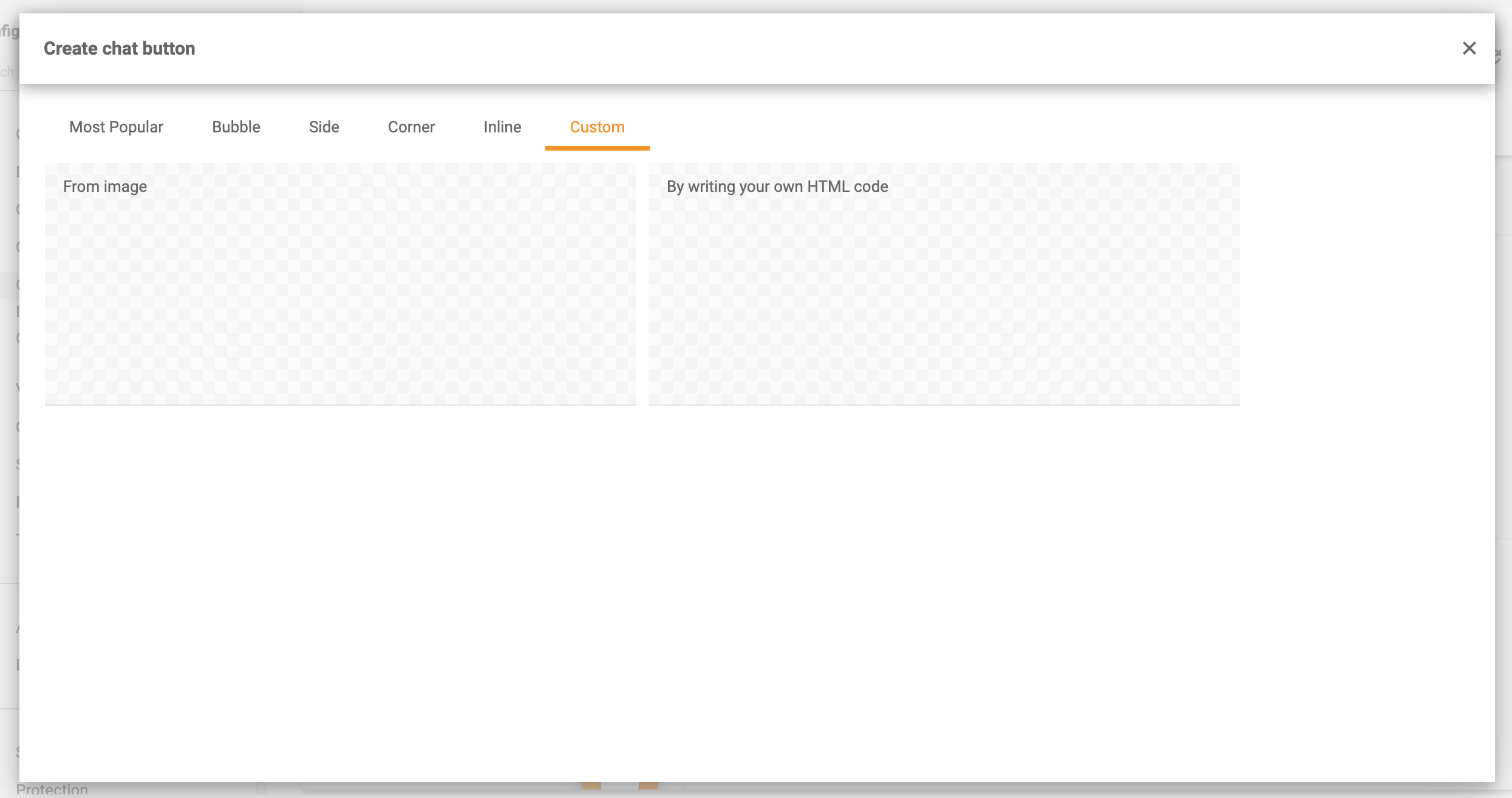 カスタムチャットボタン