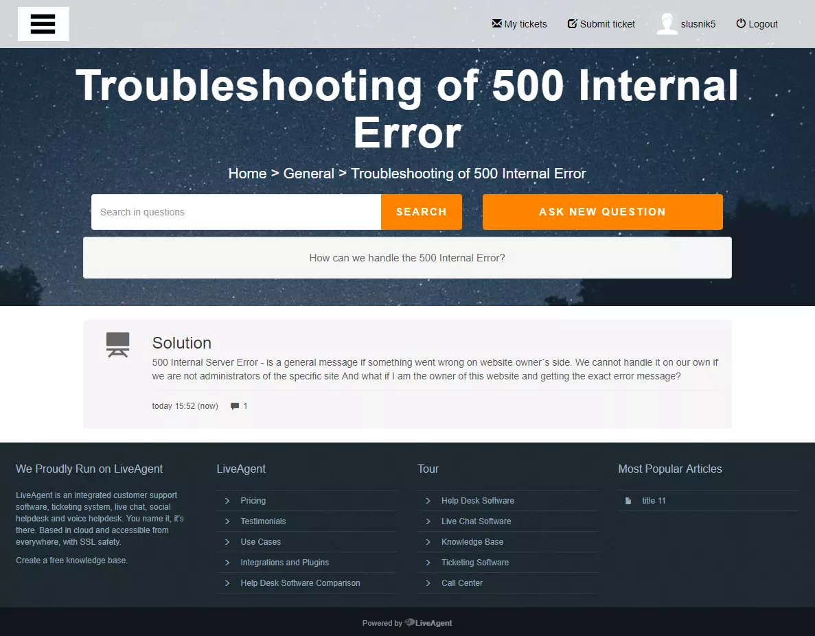 顧客ポータルのフォーラム
