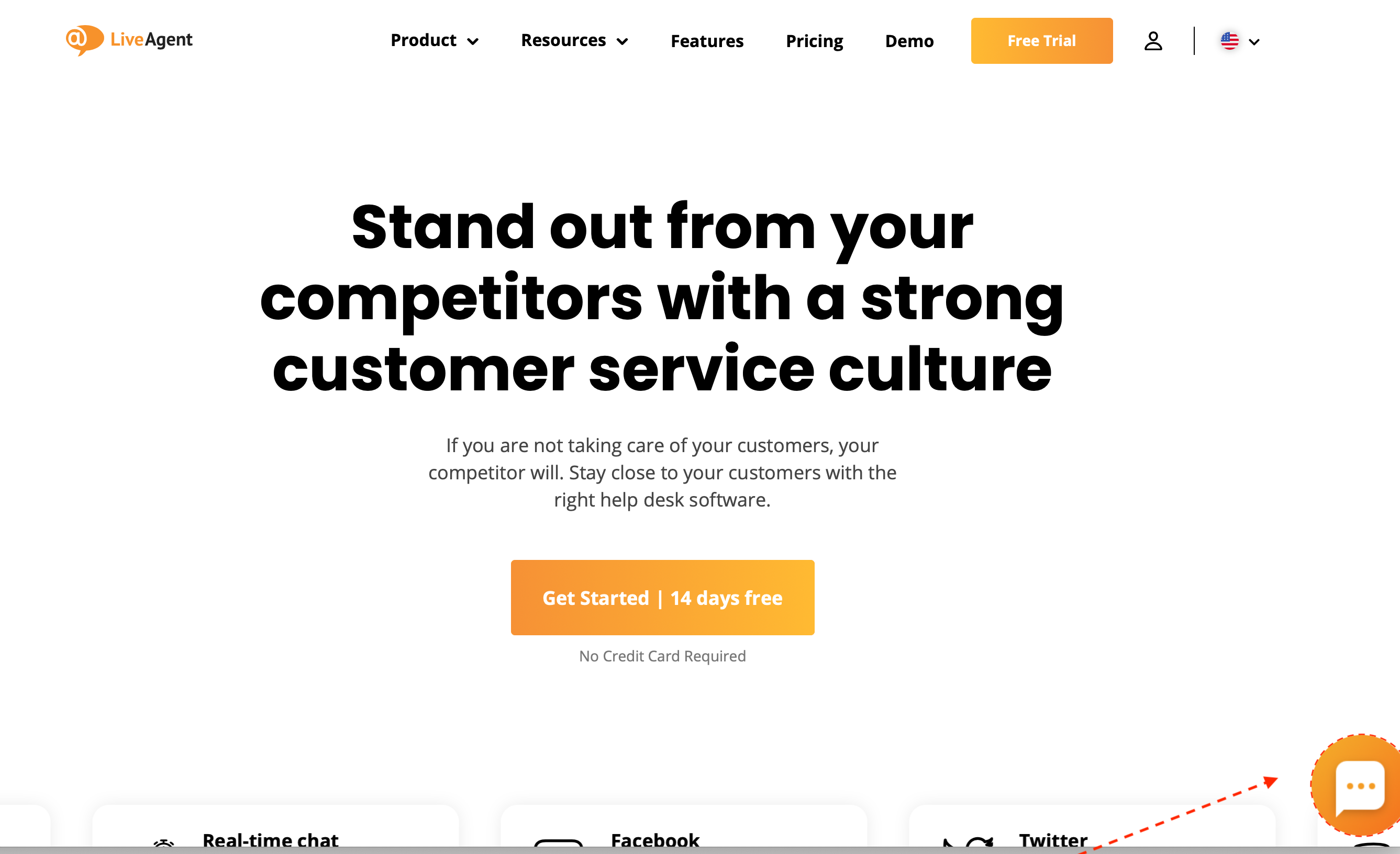 LiveAgentチャットボタンの例