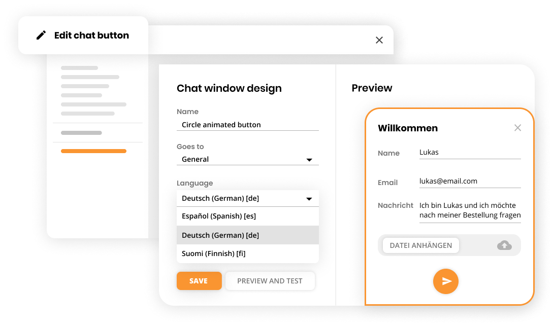 Language adaptable widgets in Customer service software - LiveAgent