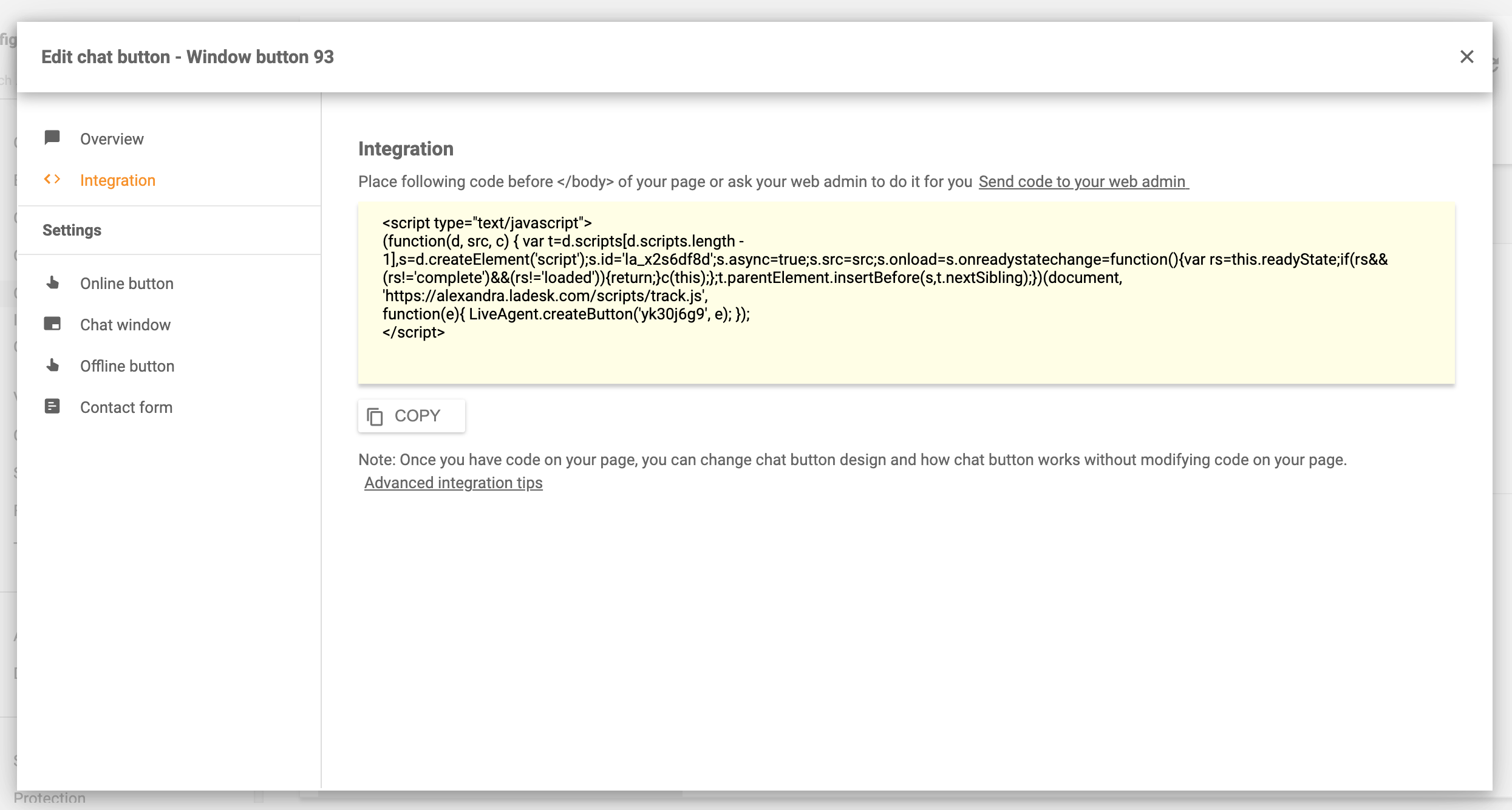 ウェブサイト用のライブチャット簡単統合