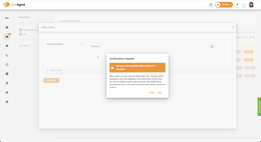 一括操作確認ダイアログ