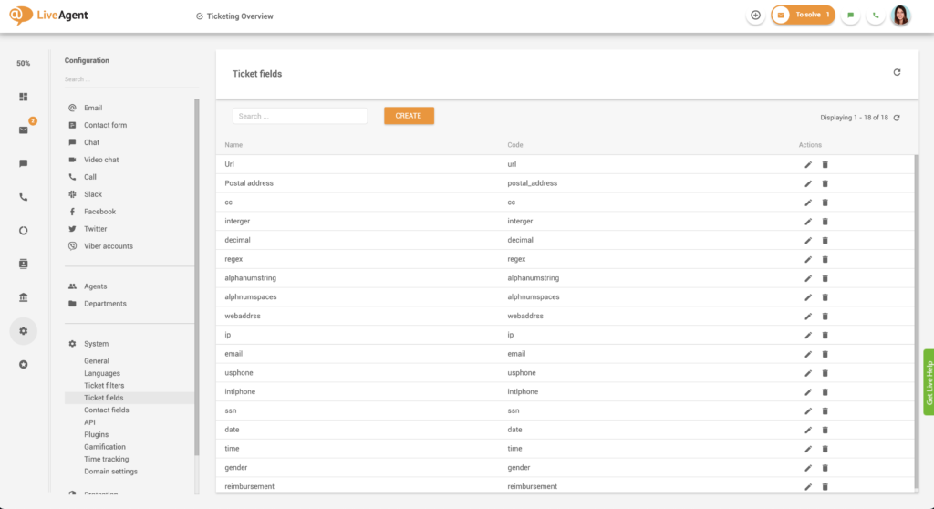 チケットフィールド機能