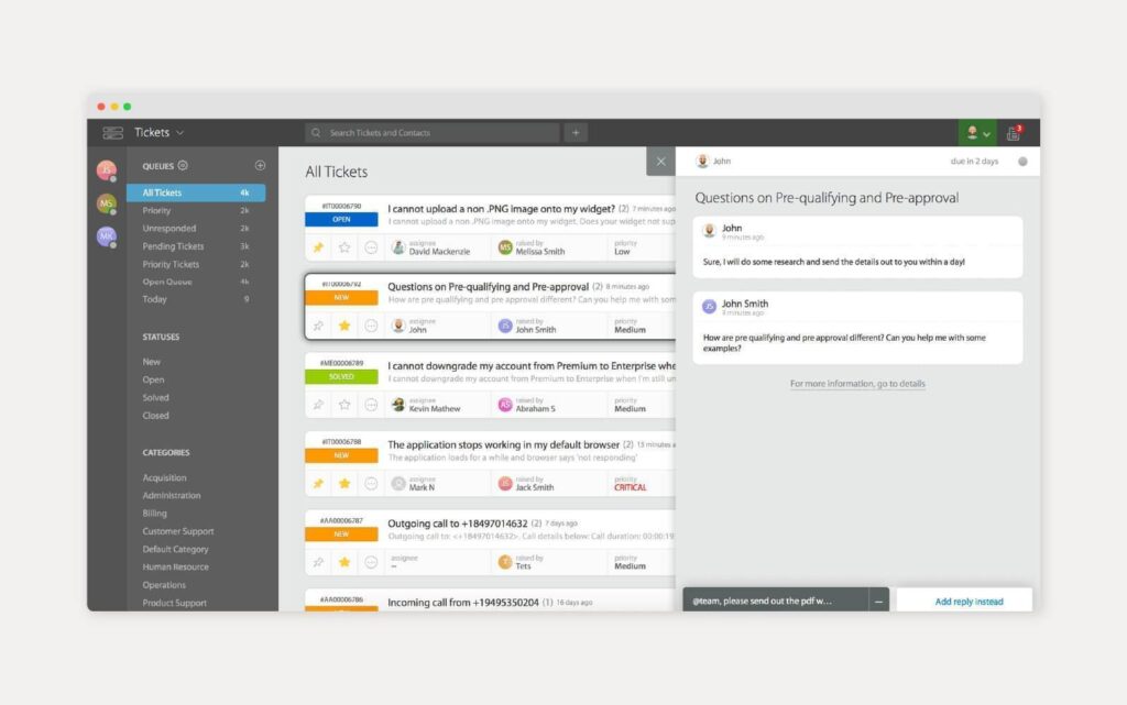 使用中のHappyFoxナレッジベースツールのスナップショット