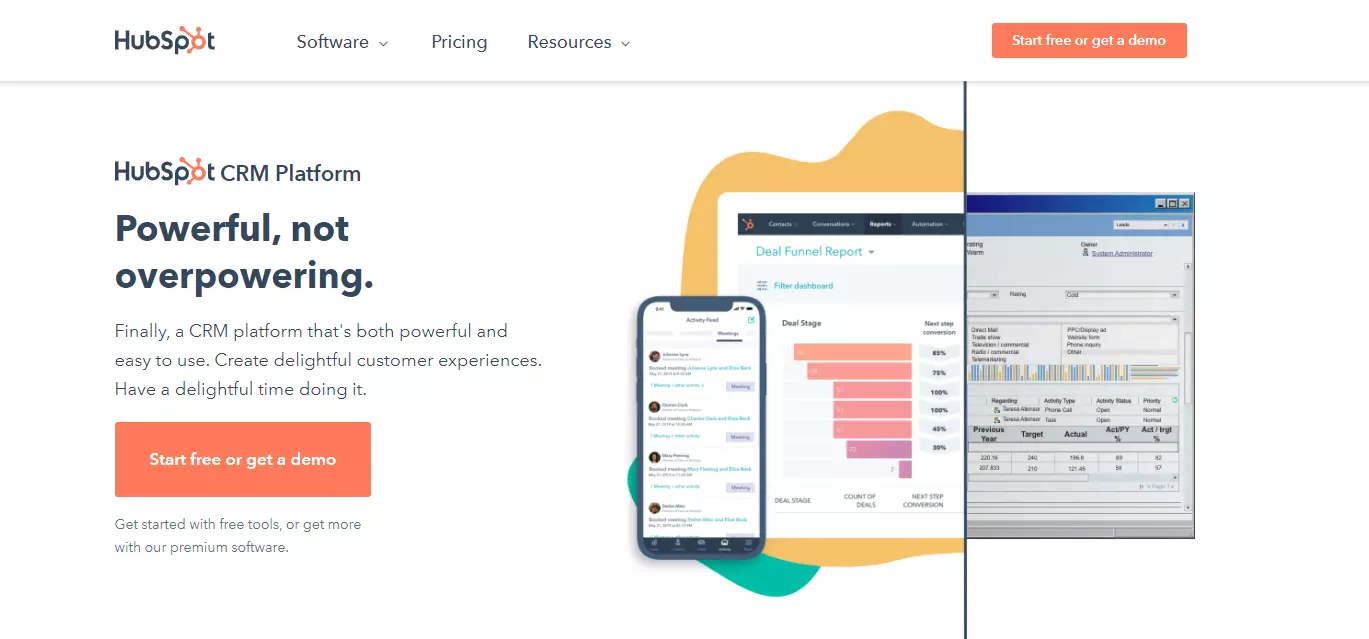 HubSpotのホームページ