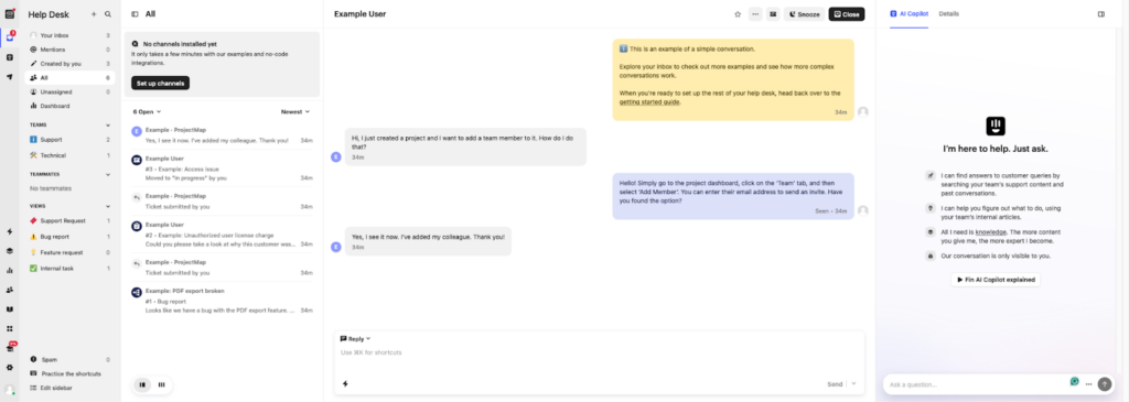 Intercomカスタマーサービスソフトウェア