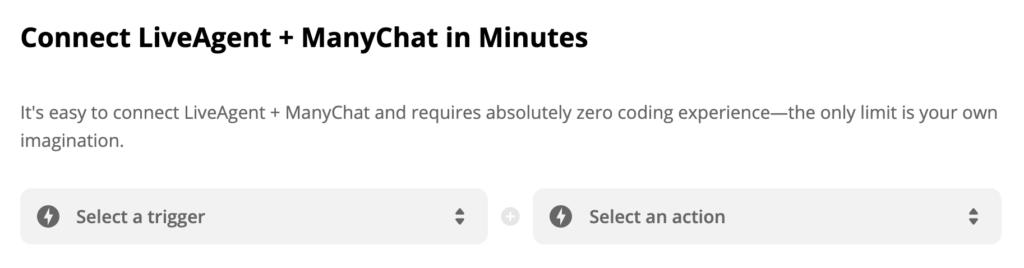 Zapierでトリガーとアクションを選択