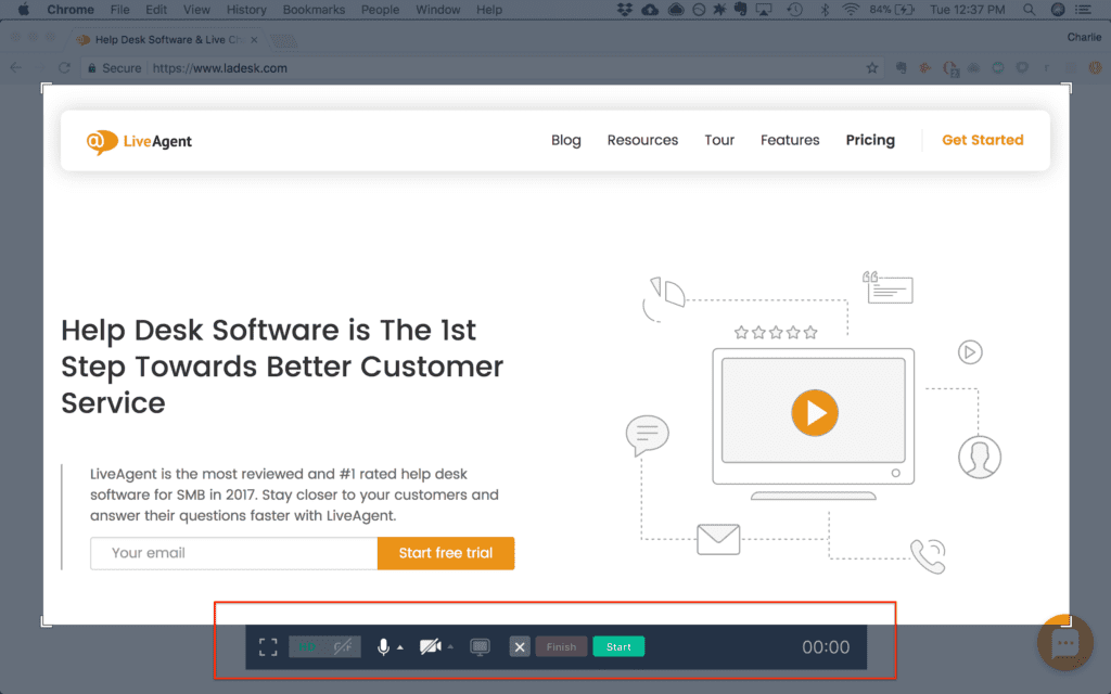 CloudAppスクリーン記録機能