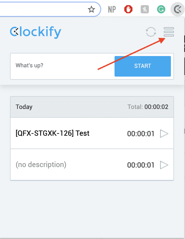 Clockify拡張オプション