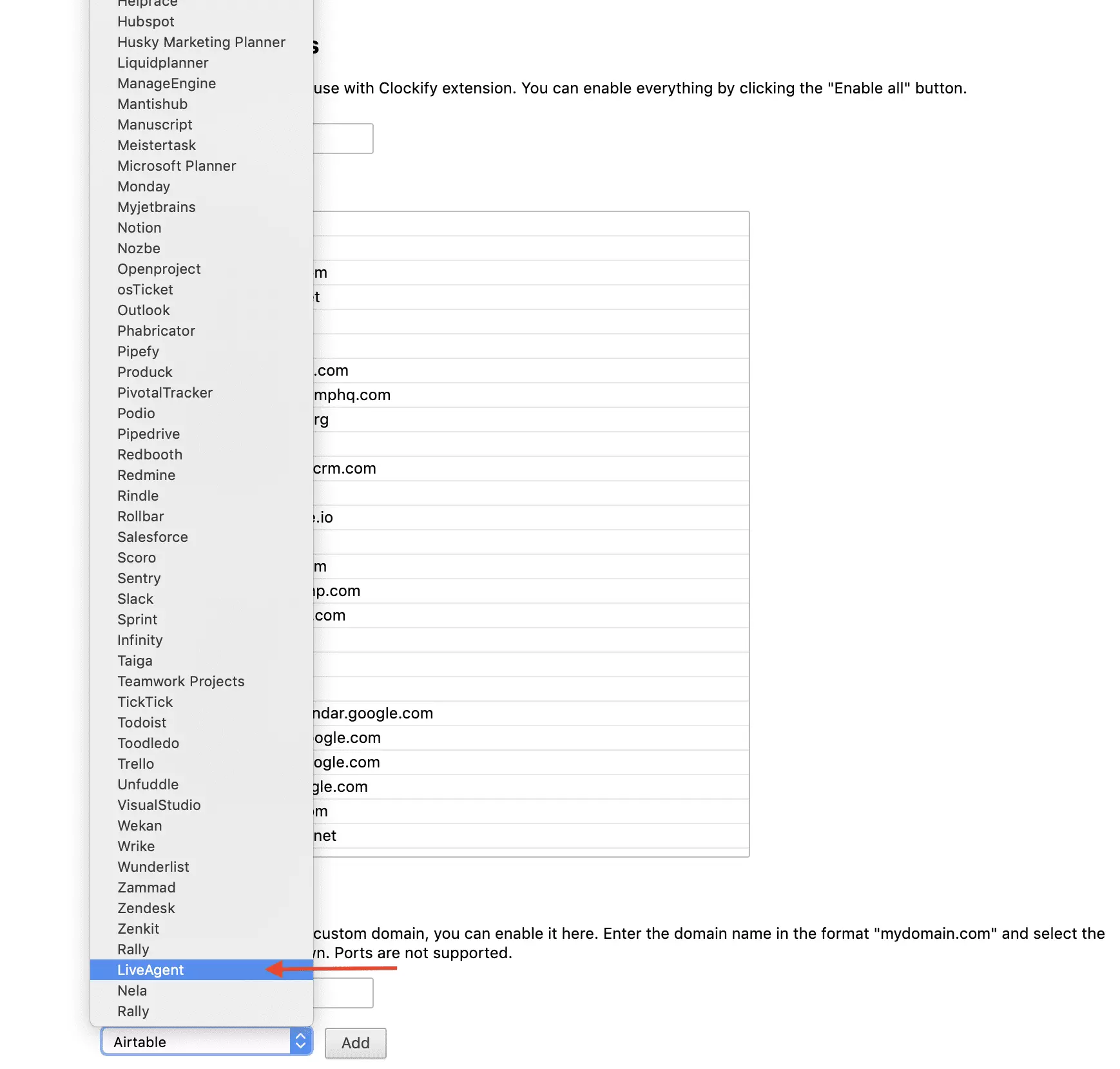 Clockify LiveAgent統合