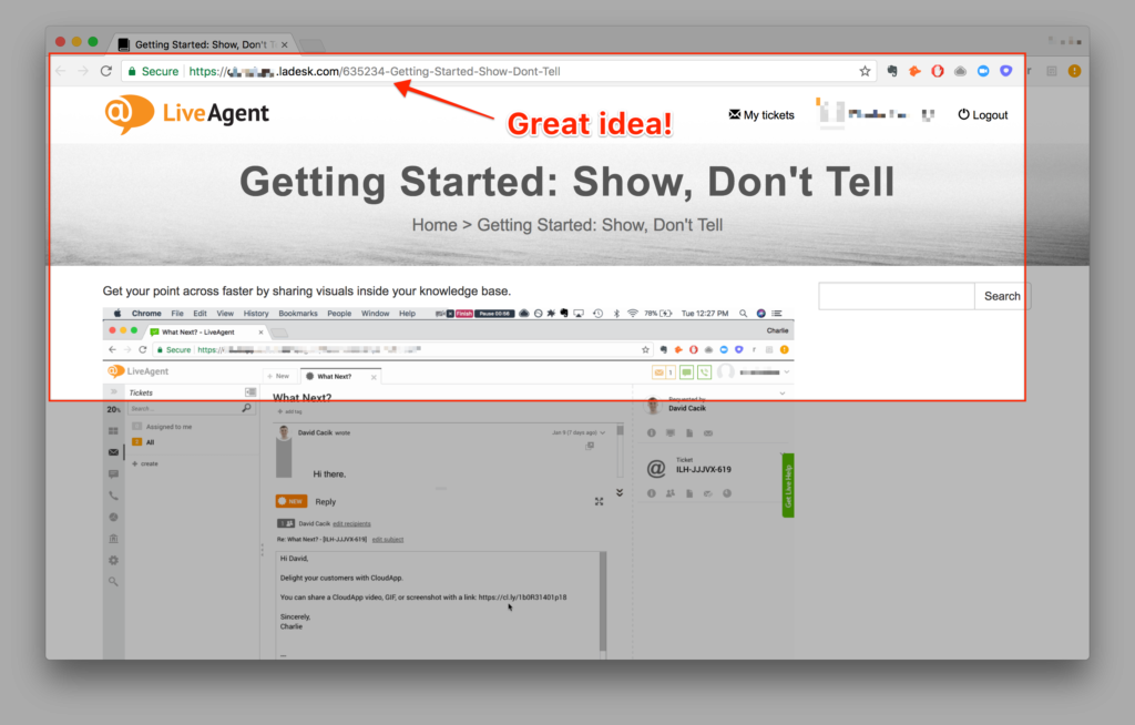 CloudApp編集と注釈付け機能
