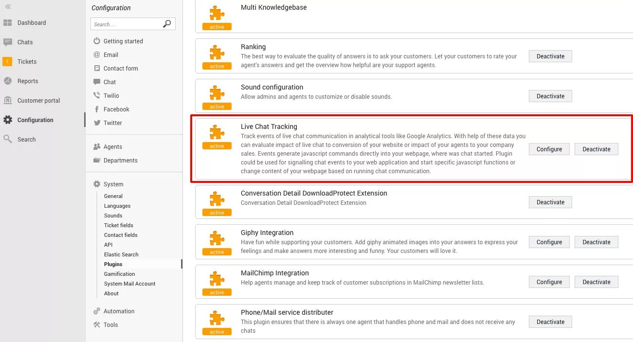 LiveAgentチャット追跡