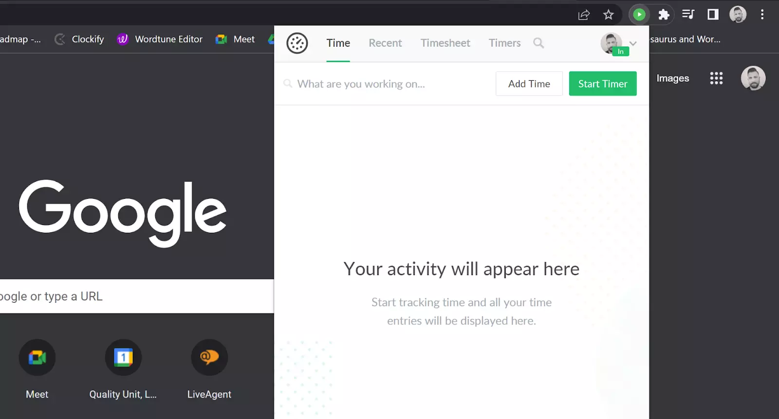 Everhour時間追跡拡張機能