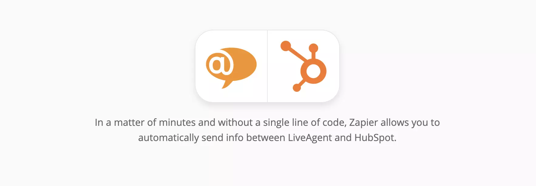 ZapierのHubSpotおよびLiveAgent統合ページ