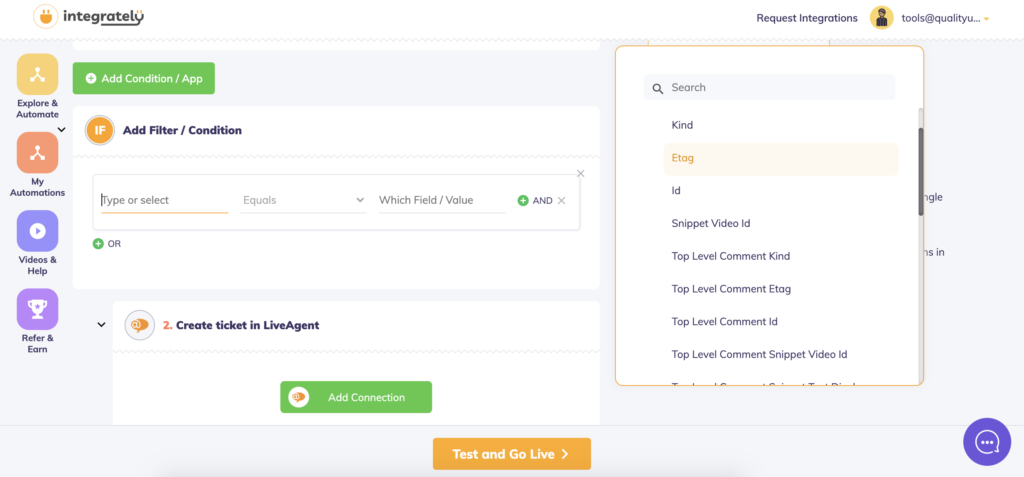 複雑なワークフロー用の自動化ビルダー
