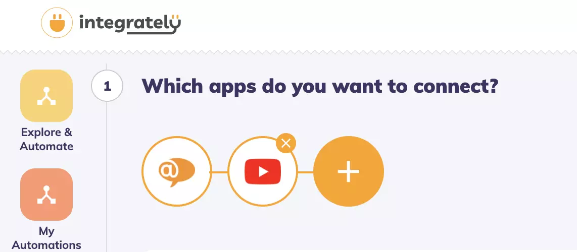 アプリが選択され、統合の準備ができているIntegrately