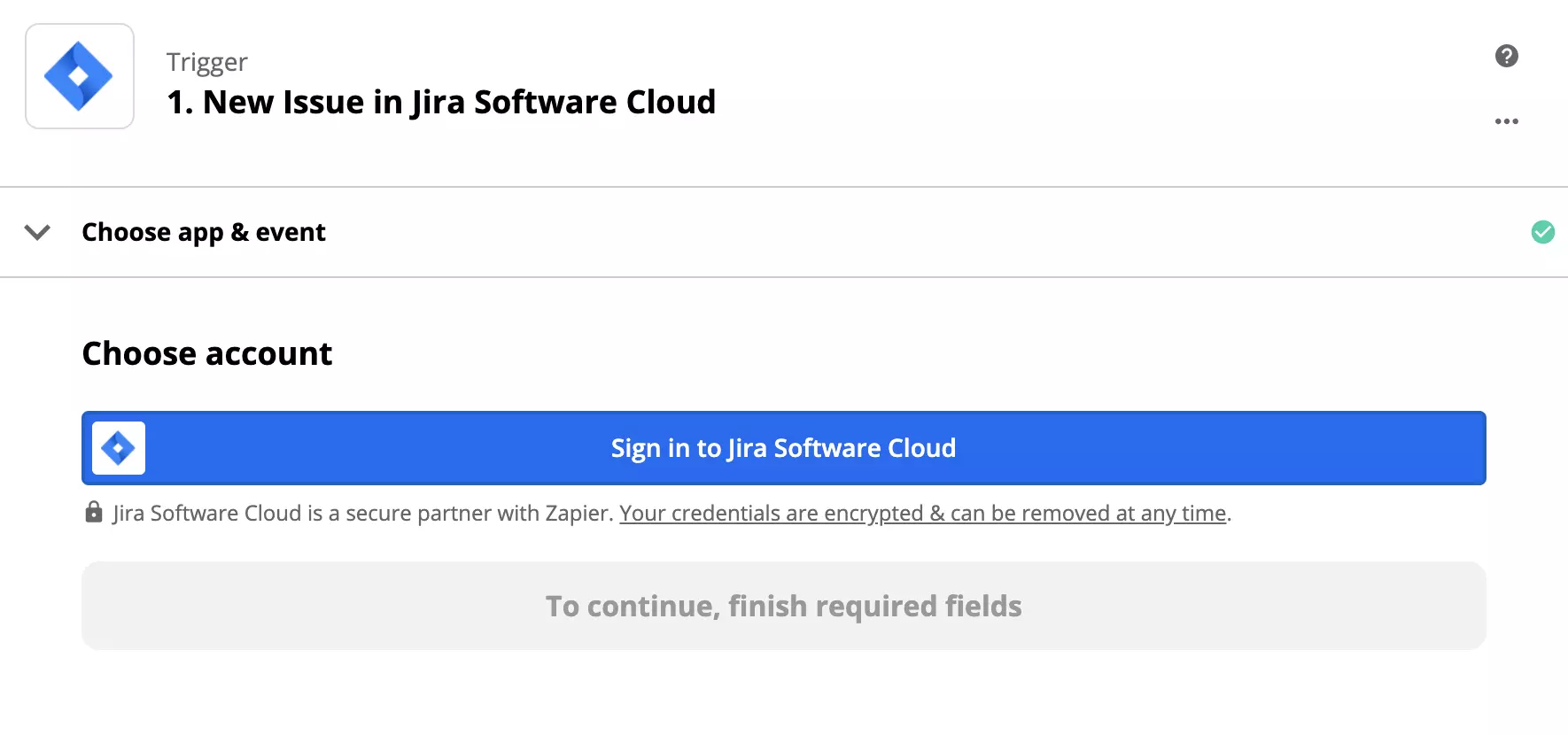 ZapierのJiraトリガーセットアップ