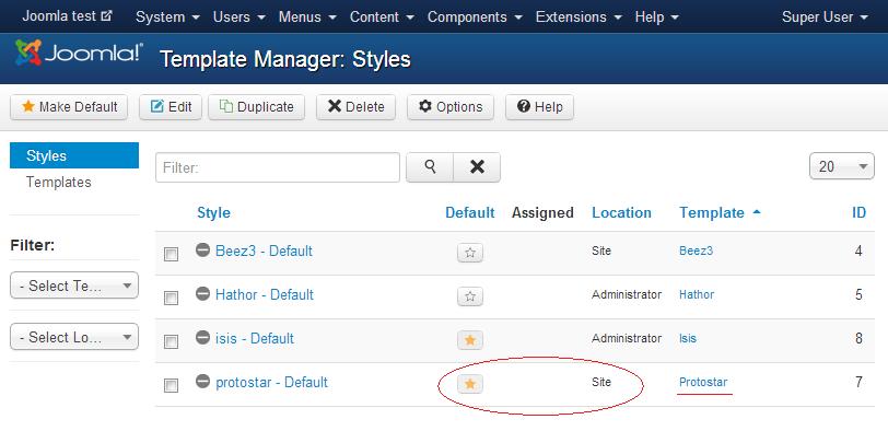 Joomlaセットアップ