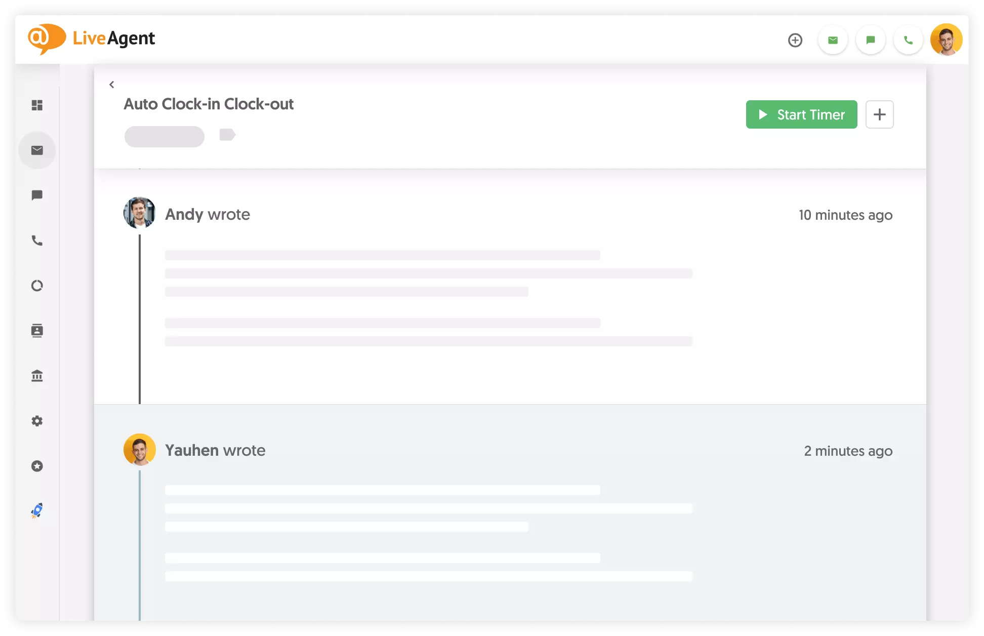 LiveAgentはEverhourで時間を追跡