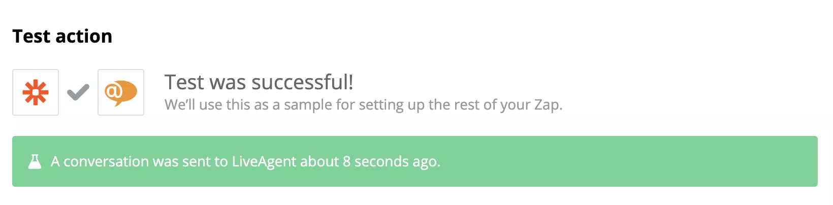 Google SheetsとLiveAgent統合の成功したテスト