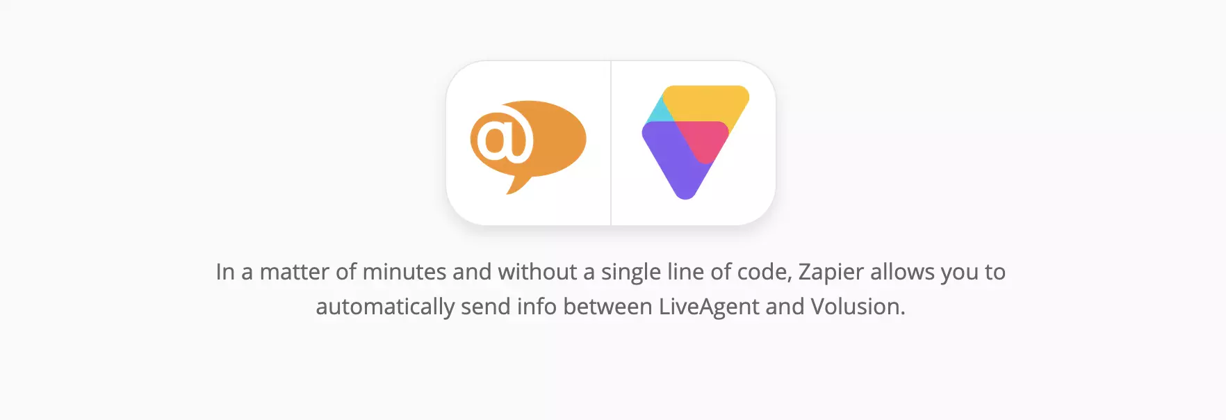 Zapier での LiveAgent と Volusion の統合