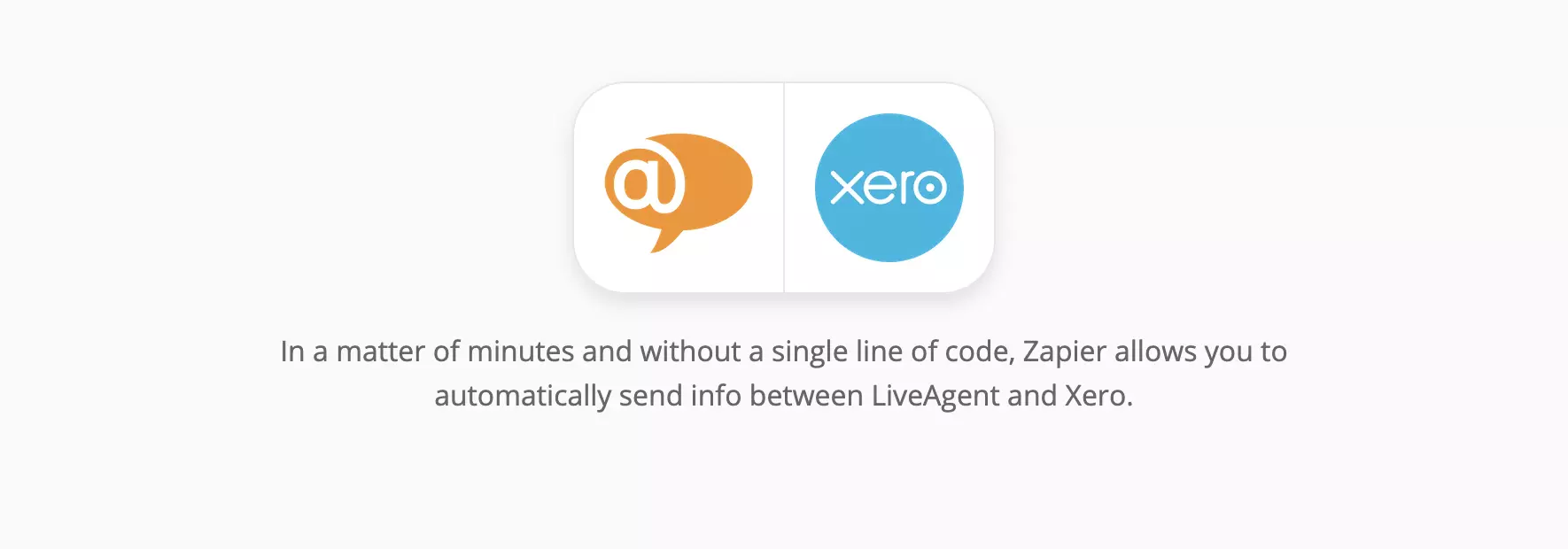 ZapierのXeroおよびLiveAgent統合ページ