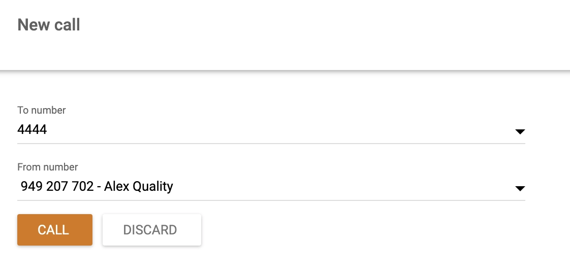 LiveAgentからZadarmaを使って通話を発信する画面