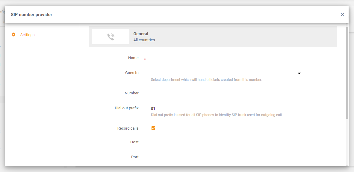 LiveAgentでのMagenta統合 - 番号設定