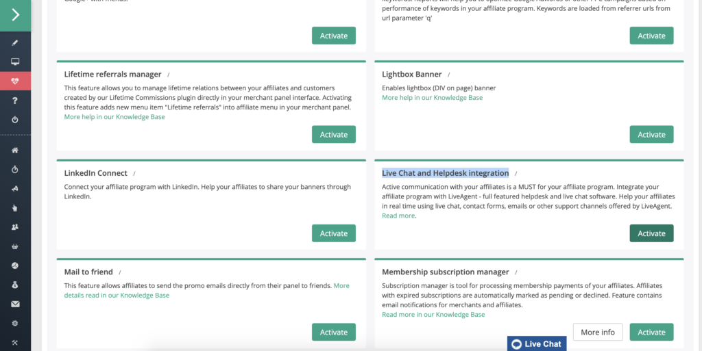 ヘルプデスク移行を含む機能リスト