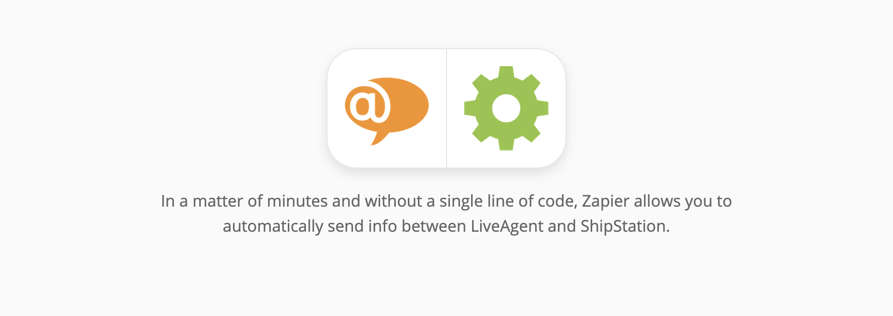 ZapierのLiveAgentとShipStation統合ページ