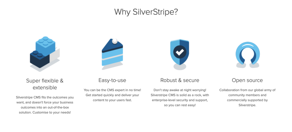Silverstipeホームページに表示される機能一覧