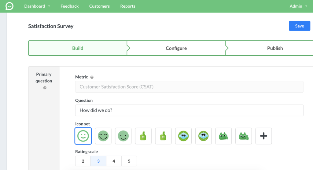 Simplesatでのカスタム調査作成