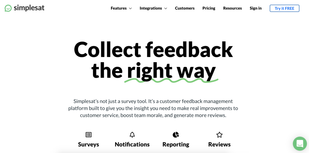右上隅にトライアルオプションがあるSimplesa​​tウェブページ