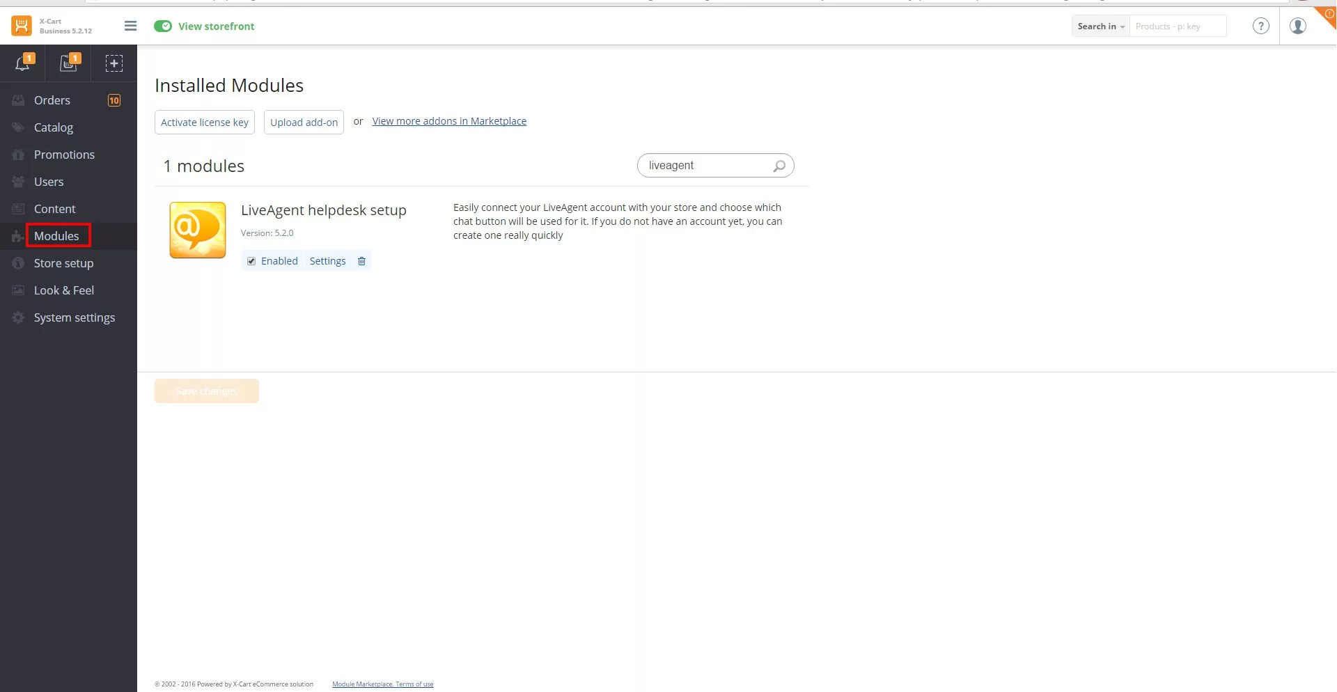 X-Cart LiveAgent統合セットアップ