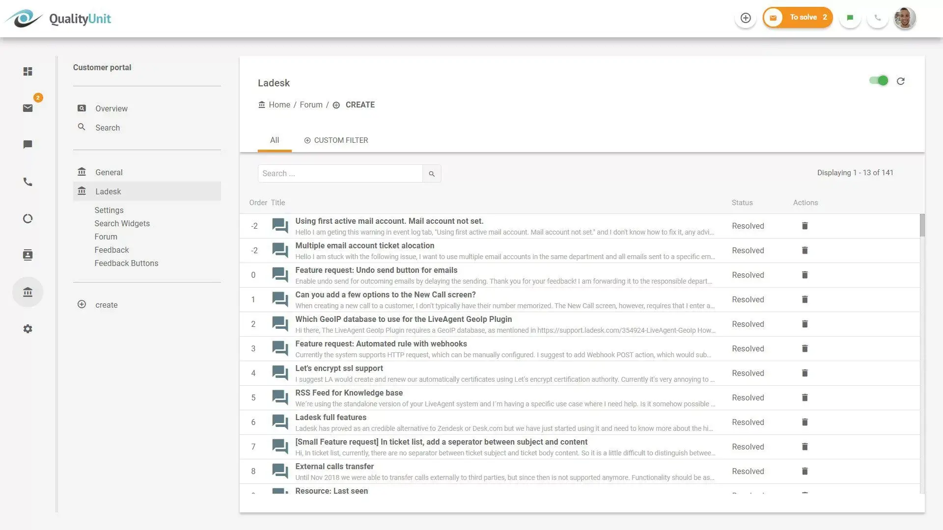 LiveAgentフォーラム