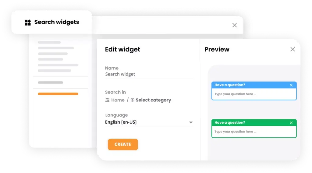検索ウィジェット