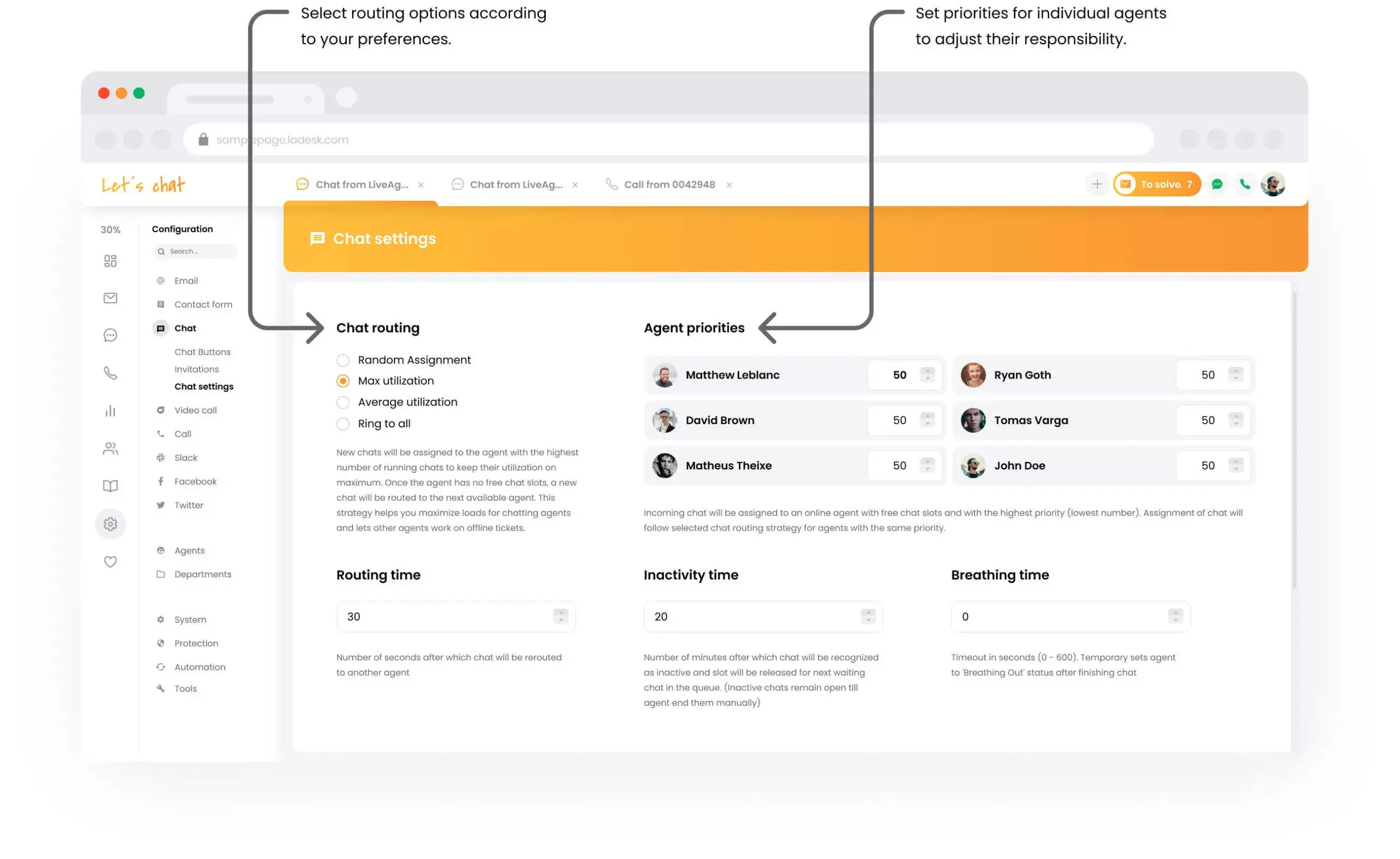 チャットに応答