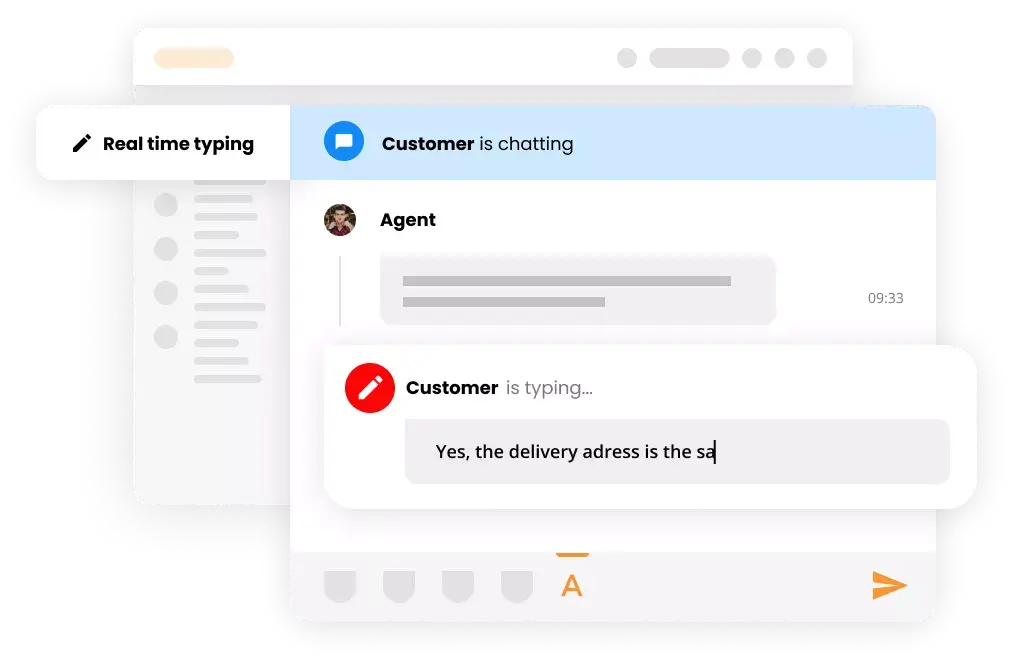 リアルタイムタイピングビュー
