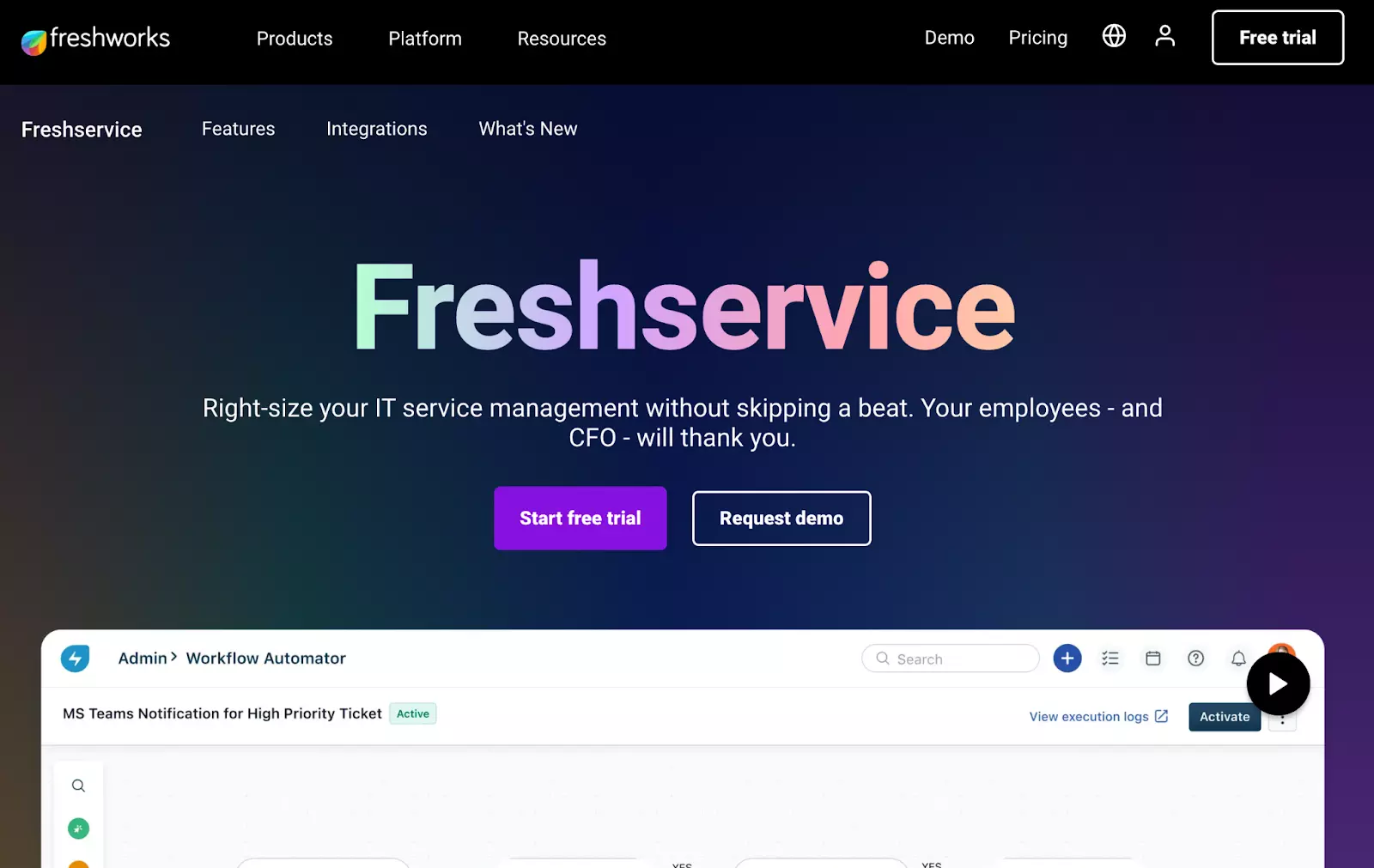 Freshservice Itチケッティングシステムホームページ