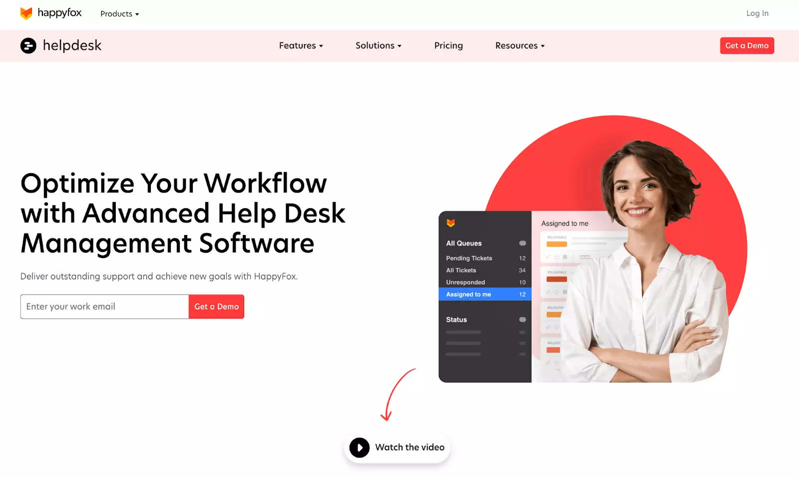 Happyfoxヘルプデスクチケッティングシステムホームページ