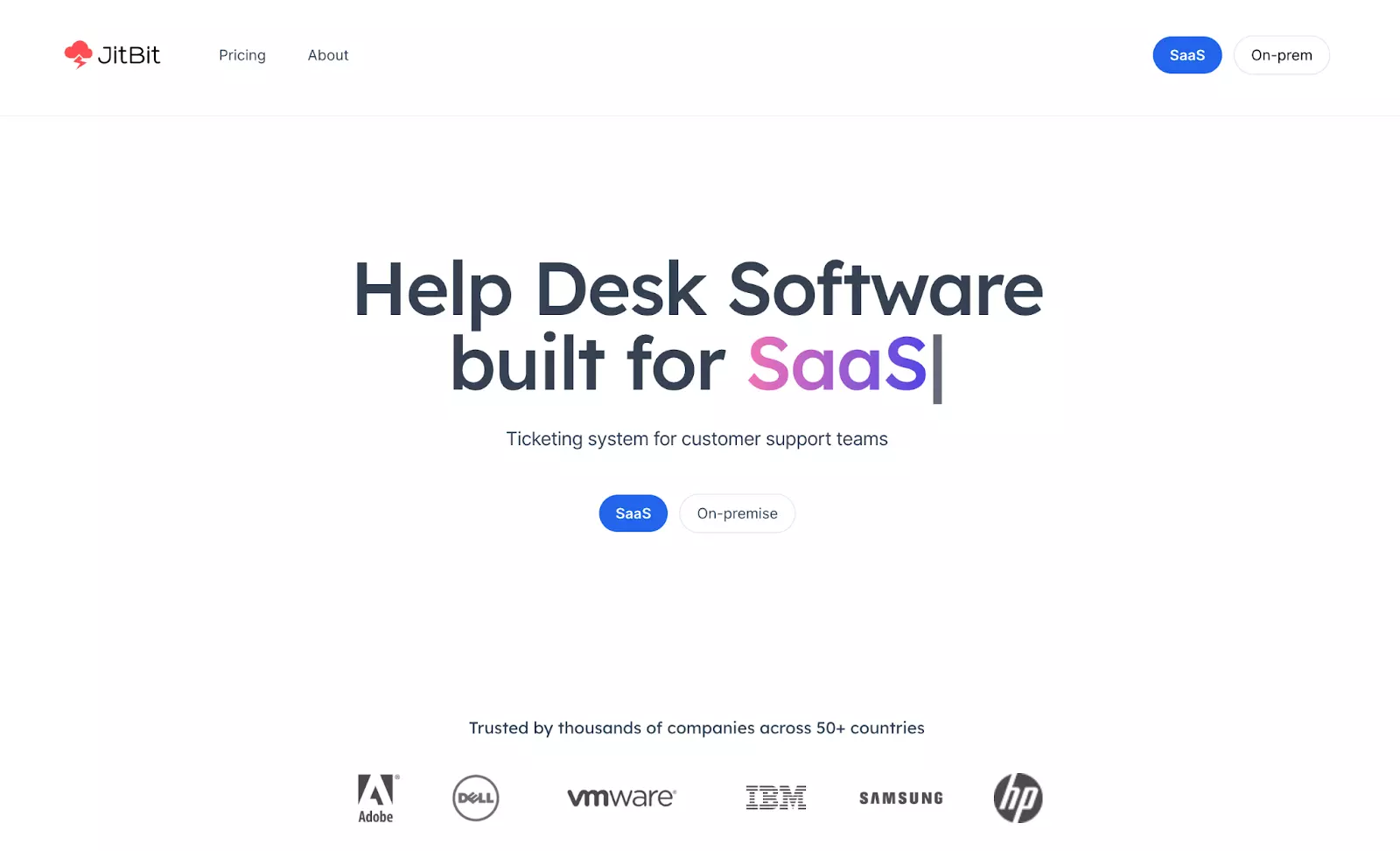 Jitbitチケッティングソフトウェアホームページ