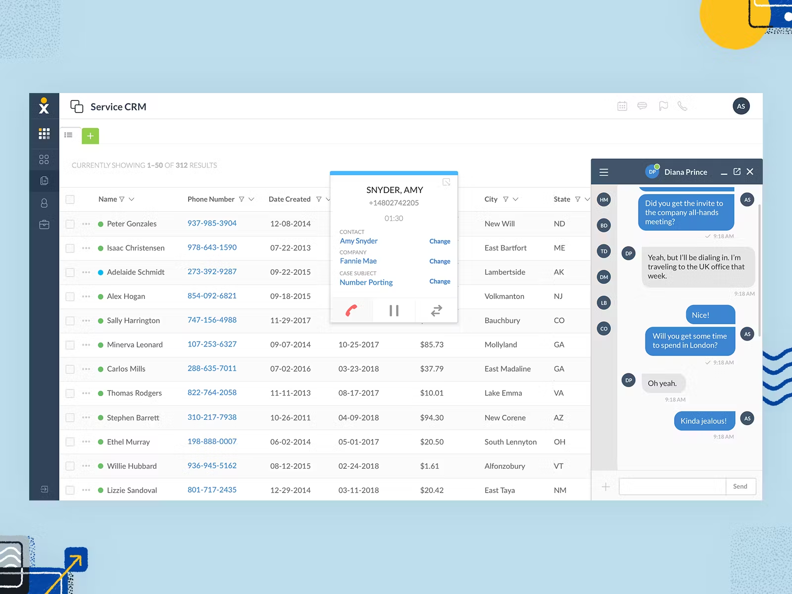 Nextiva user interface