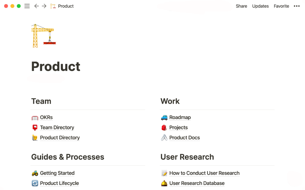 Notionを使用して作成されたナレッジベースのイラスト