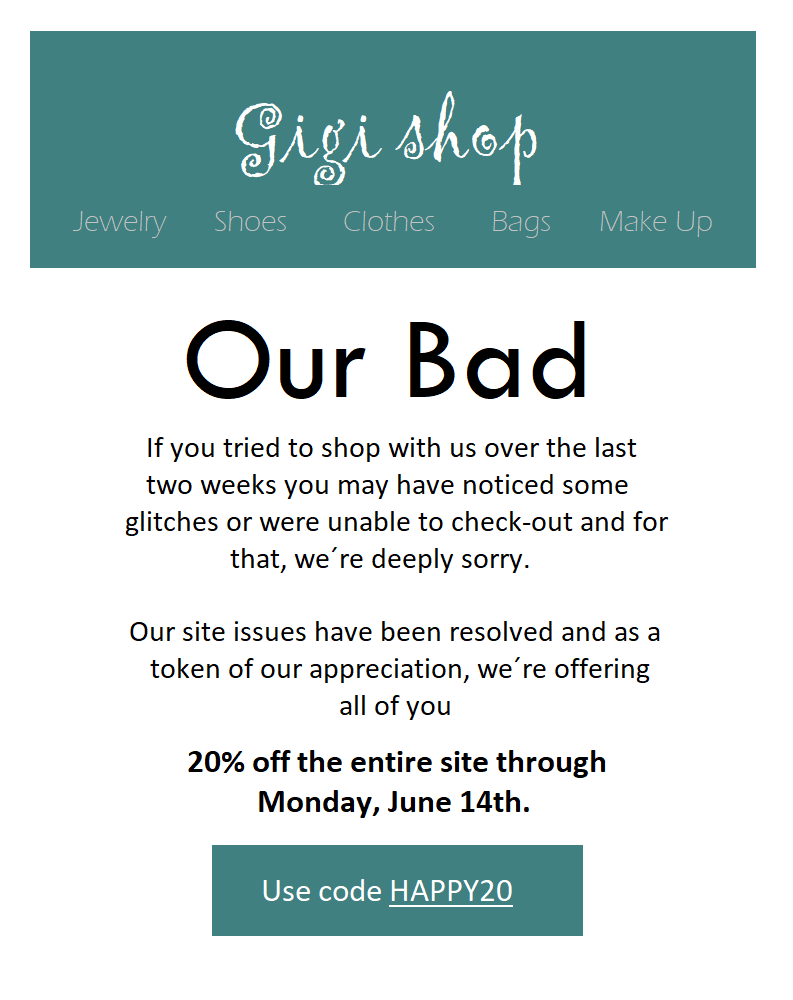 謝罪メールの例