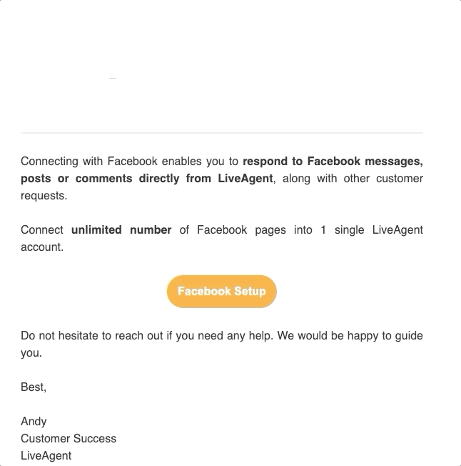 LiveAgentのメールフォーマットの例
